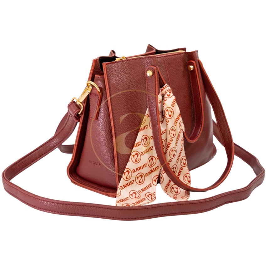 Класическа дамска чанта AMORE Giulia - Claret red