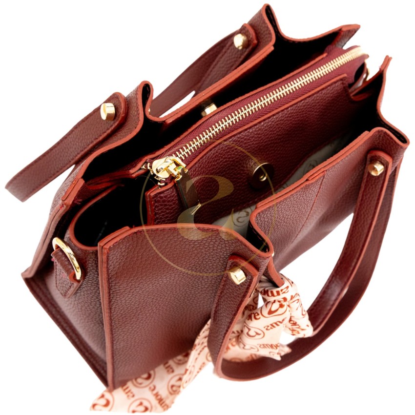 Класическа дамска чанта AMORE Giulia - Claret red