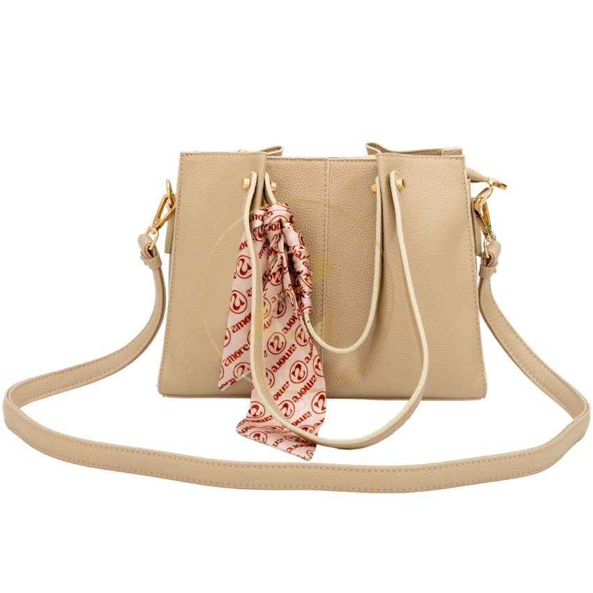 Класическа дамска чанта AMORE Giulia - Cream