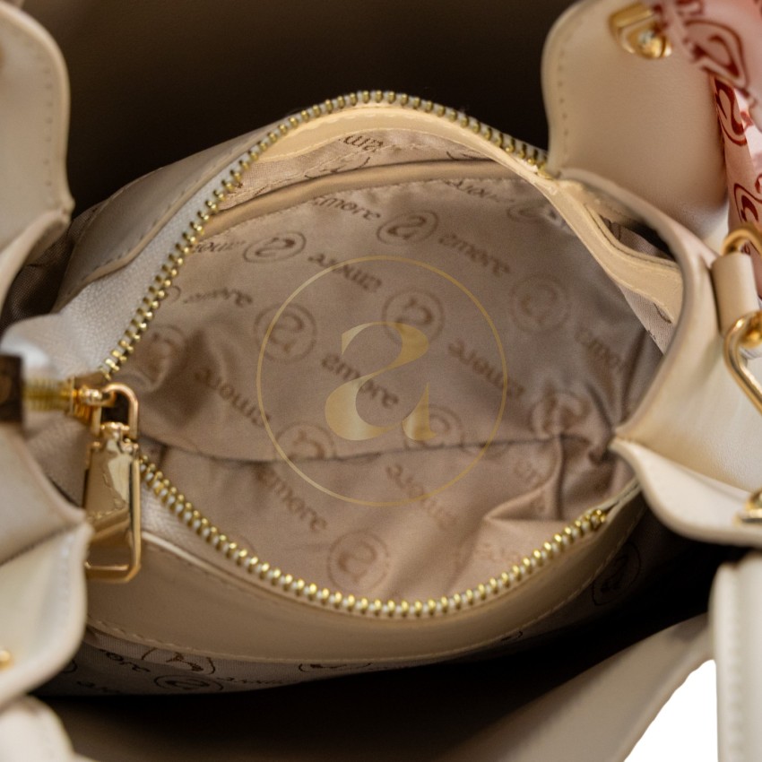 Ежедневна дамска чанта AMORE Fiorella - Cream