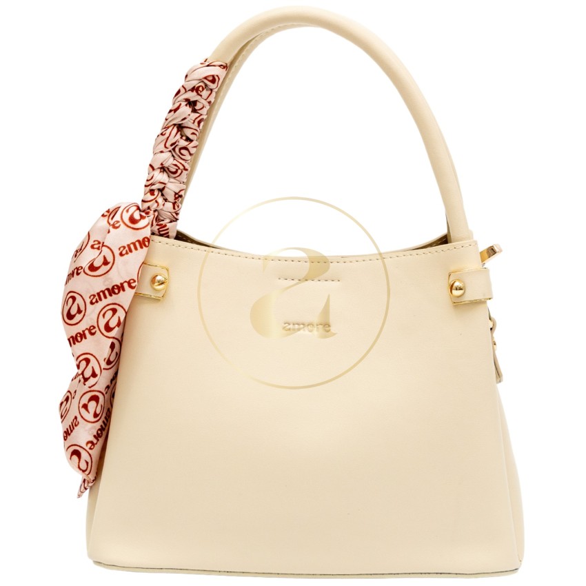 Ежедневна дамска чанта AMORE Fiorella - Cream