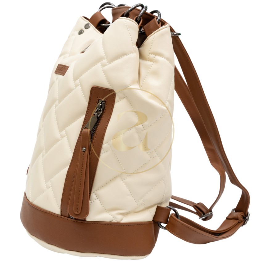 Спортно елегантна дамска раница AMORE Livia - Cream