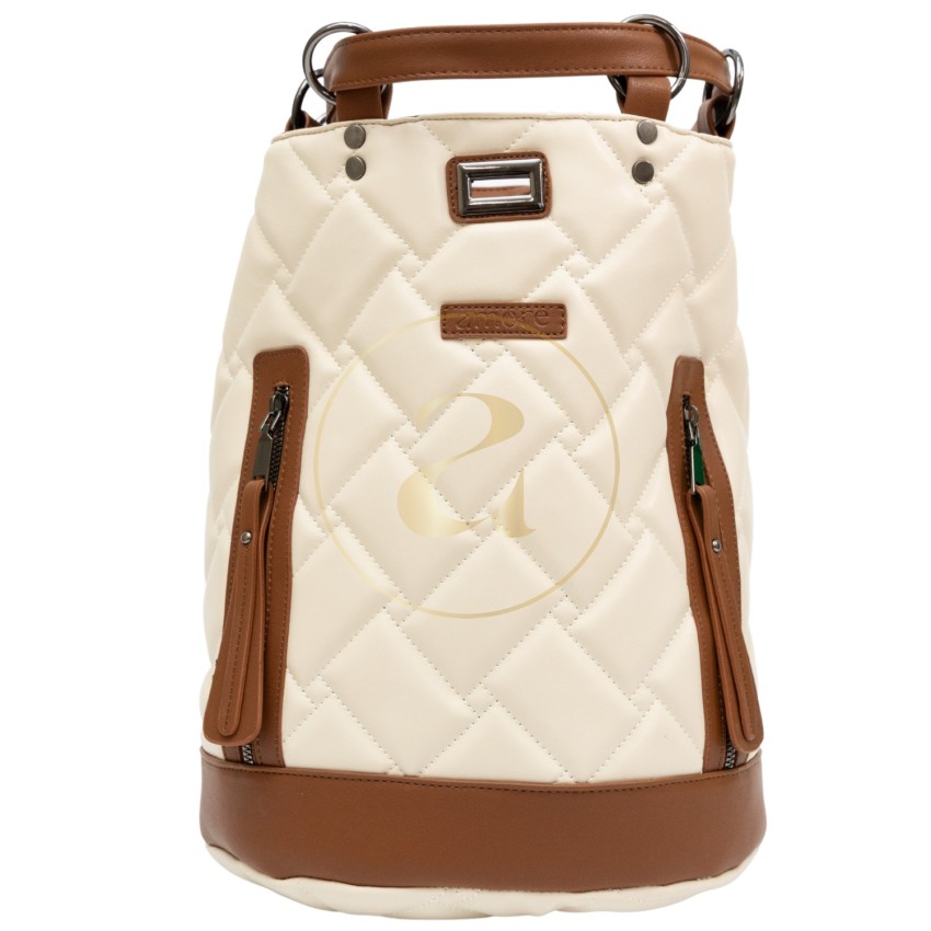 Спортно елегантна дамска раница AMORE Livia - Cream