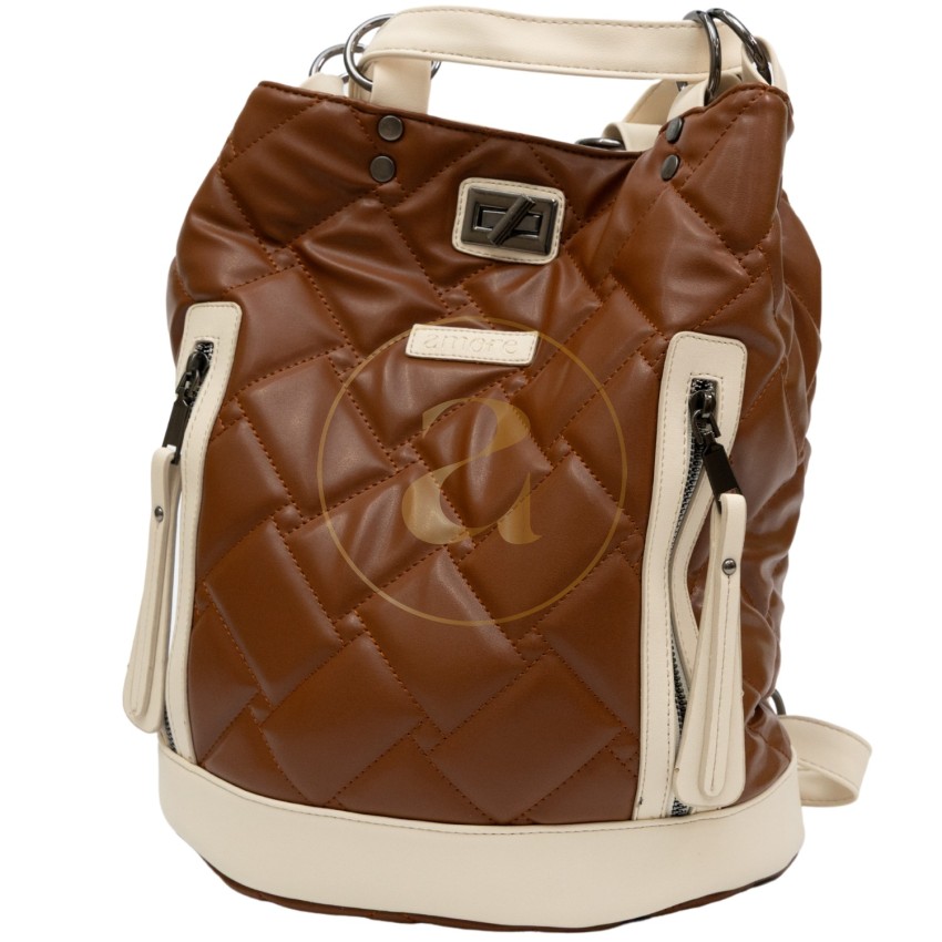 Спортно елегантна дамска раница AMORE Livia - Tan