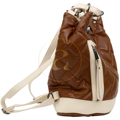 Спортно елегантна дамска раница AMORE Livia - Tan