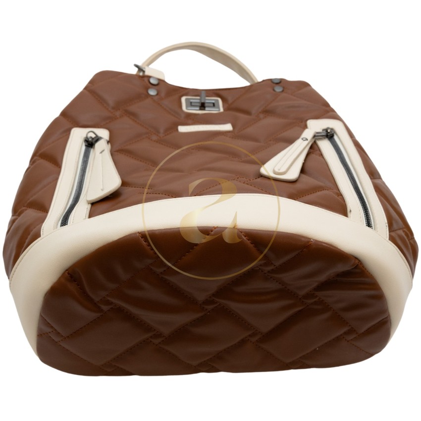 Спортно елегантна дамска раница AMORE Livia - Tan