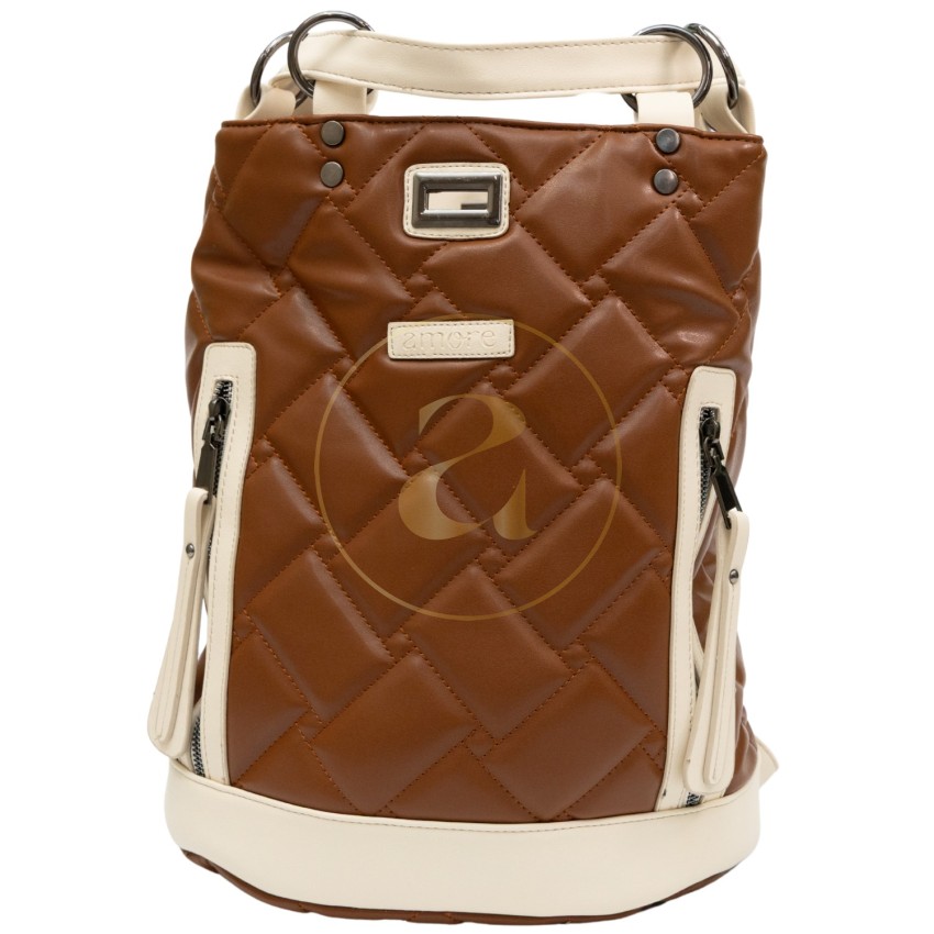 Спортно елегантна дамска раница AMORE Livia - Tan