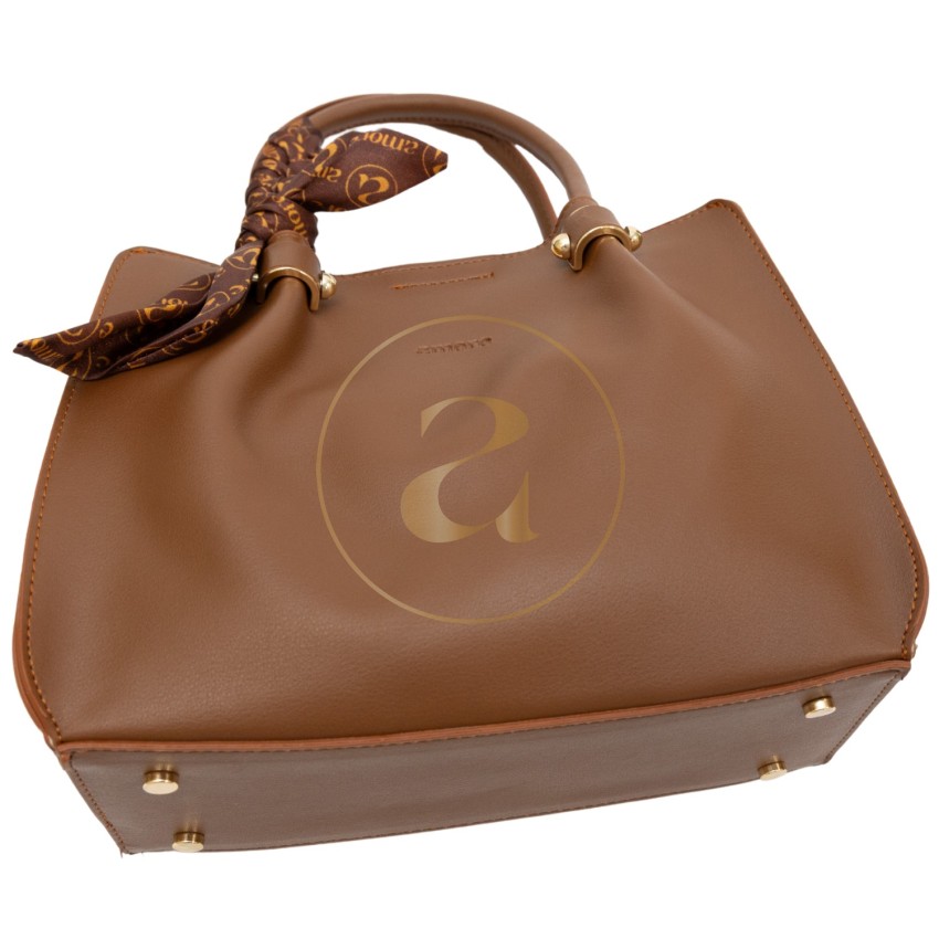 Класическа дамска чанта AMORE Francesca - Tan