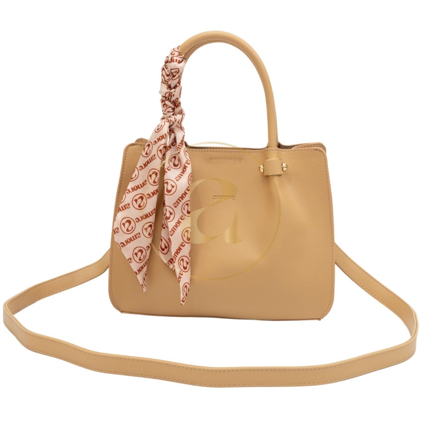 Класическа дамска чанта AMORE Francesca - Biege