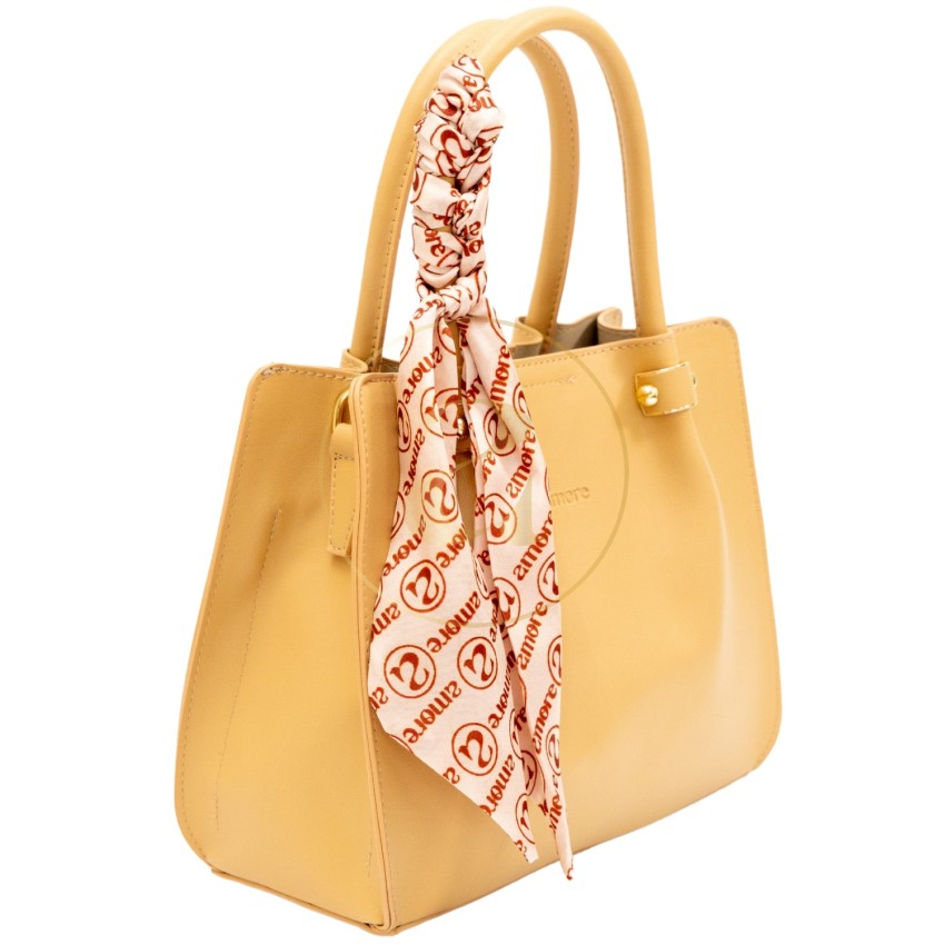 Класическа дамска чанта AMORE Francesca - Biege