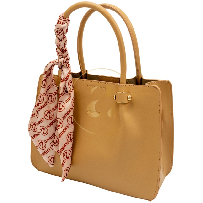 Класическа дамска чанта AMORE Francesca - Biege