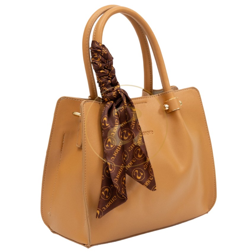 Класическа дамска чанта AMORE Francesca - Dark biege