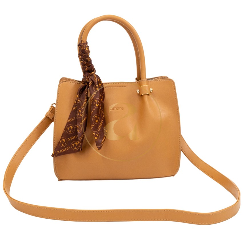 Класическа дамска чанта AMORE Francesca - Dark biege