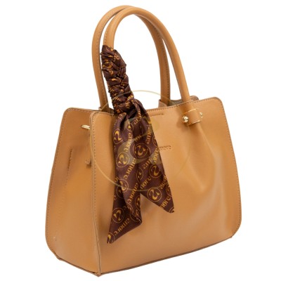 Класическа дамска чанта AMORE Francesca - Dark biege