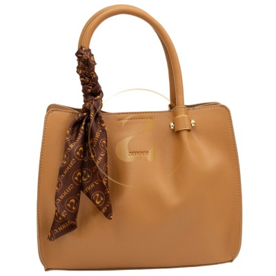 Класическа дамска чанта AMORE Francesca - Dark biege
