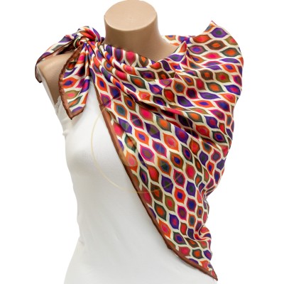 Елегантен дамски шал AMORE Paola, 90см х 90см