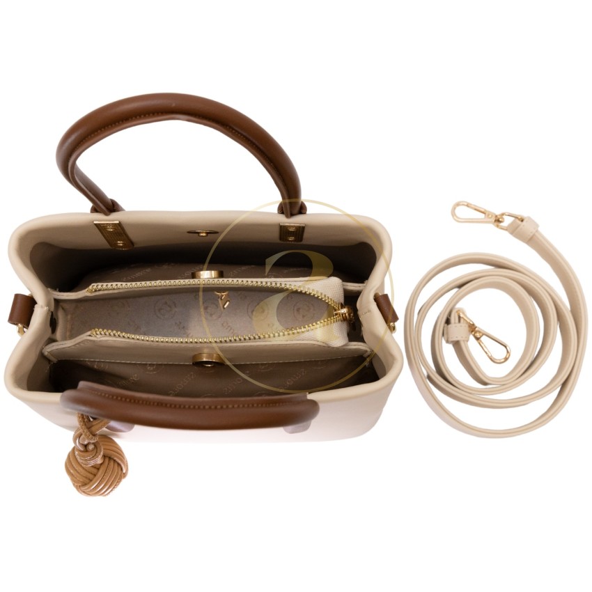 Класическа дамска чанта AMORE Alessia - Beige