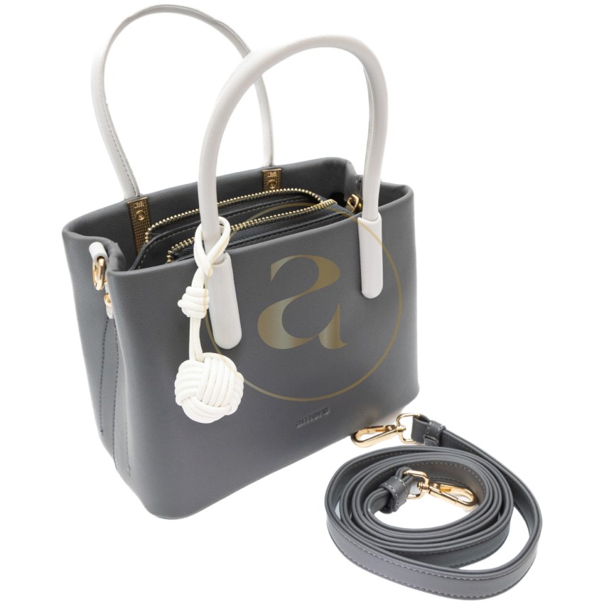 Класическа дамска чанта AMORE Alessia - Grey