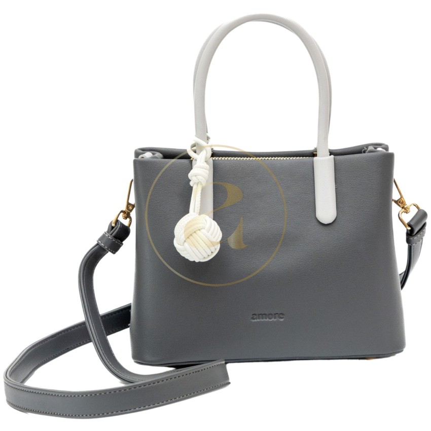 Класическа дамска чанта AMORE Alessia - Grey
