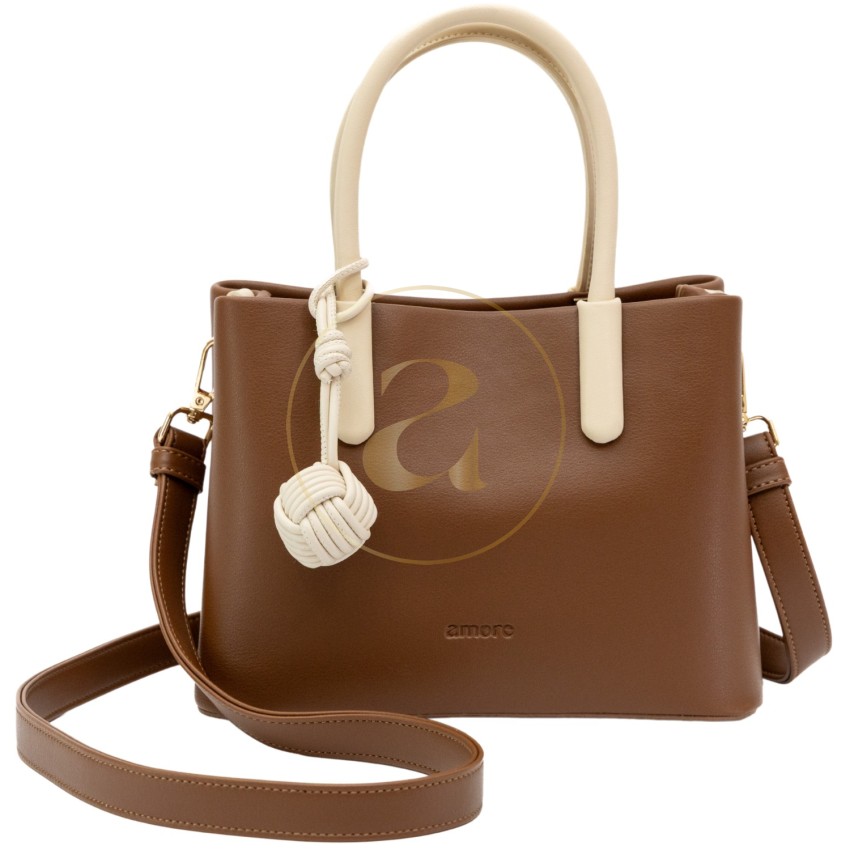 Класическа дамска чанта AMORE Alessia - Tan