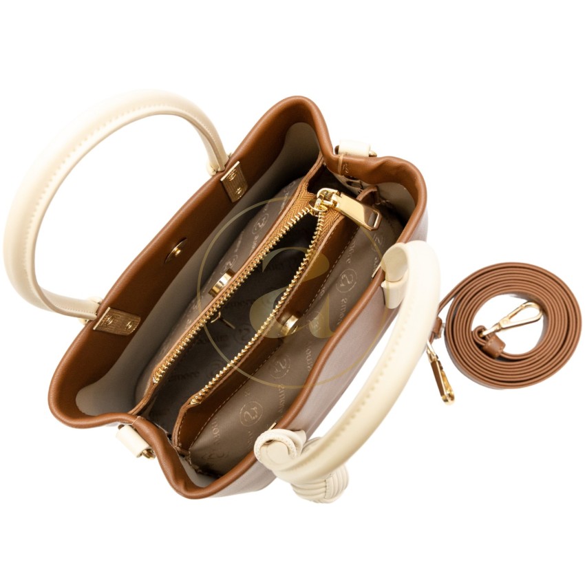 Класическа дамска чанта AMORE Alessia - Tan