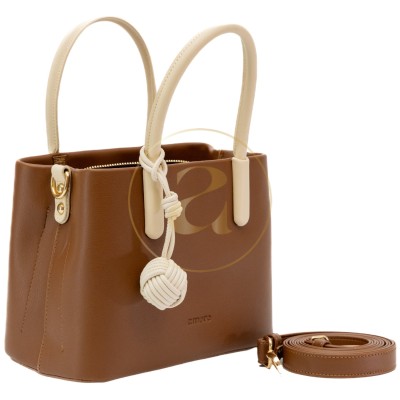 Класическа дамска чанта AMORE Alessia - Tan