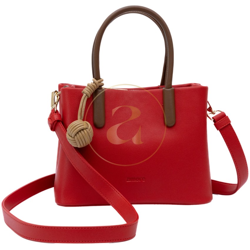 Класическа дамска чанта AMORE Alessia - Red