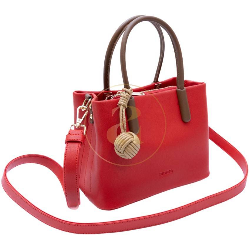 Класическа дамска чанта AMORE Alessia - Red