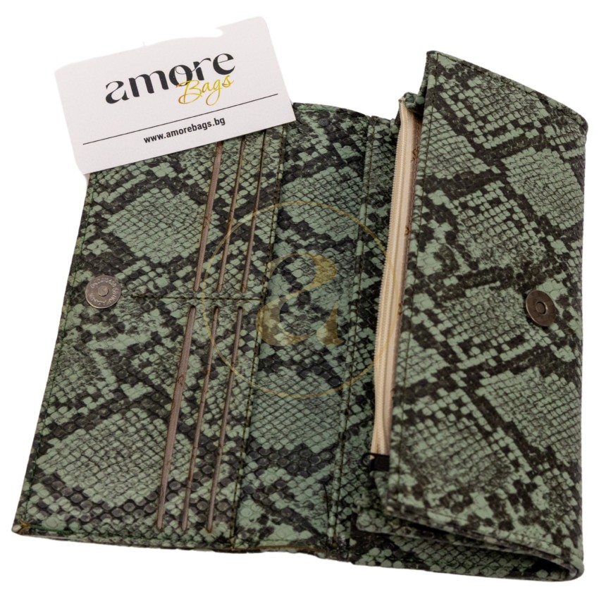 Дамски портфейл AMORE Ginevra - Green Дамски портфейл AMORE Ginevra - Green