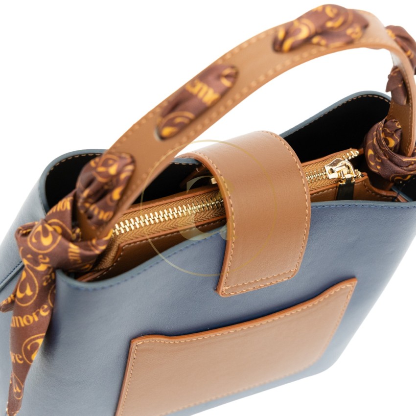 Класическа дамска чанта AMORE Isabella - Blue