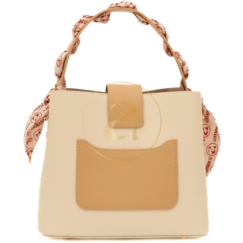 Класическа дамска чанта AMORE Isabella - Cream Класическа дамска чанта AMORE Isabella - Cream