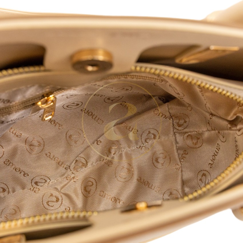 Класическа дамска чанта AMORE Eleonora - Beige