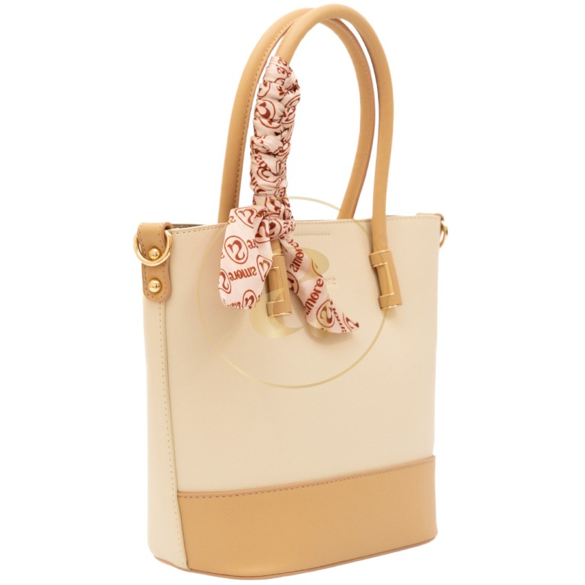 Класическа дамска чанта AMORE Eleonora - Cream Класическа дамска чанта AMORE Eleonora - Cream