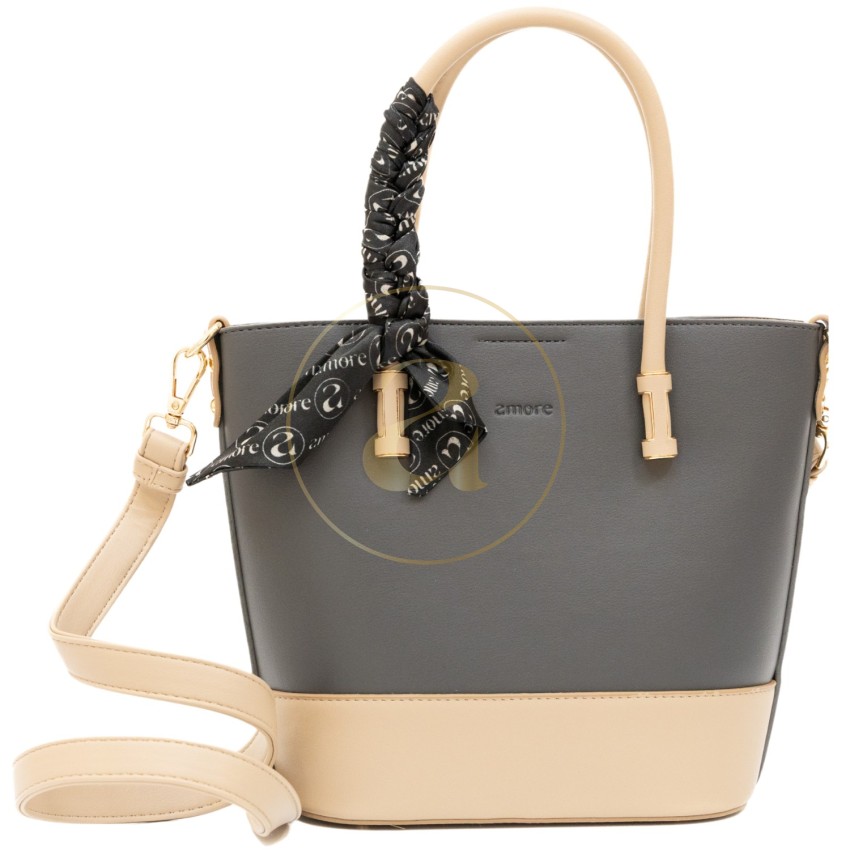 Класическа дамска чанта AMORE Eleonora - Gray