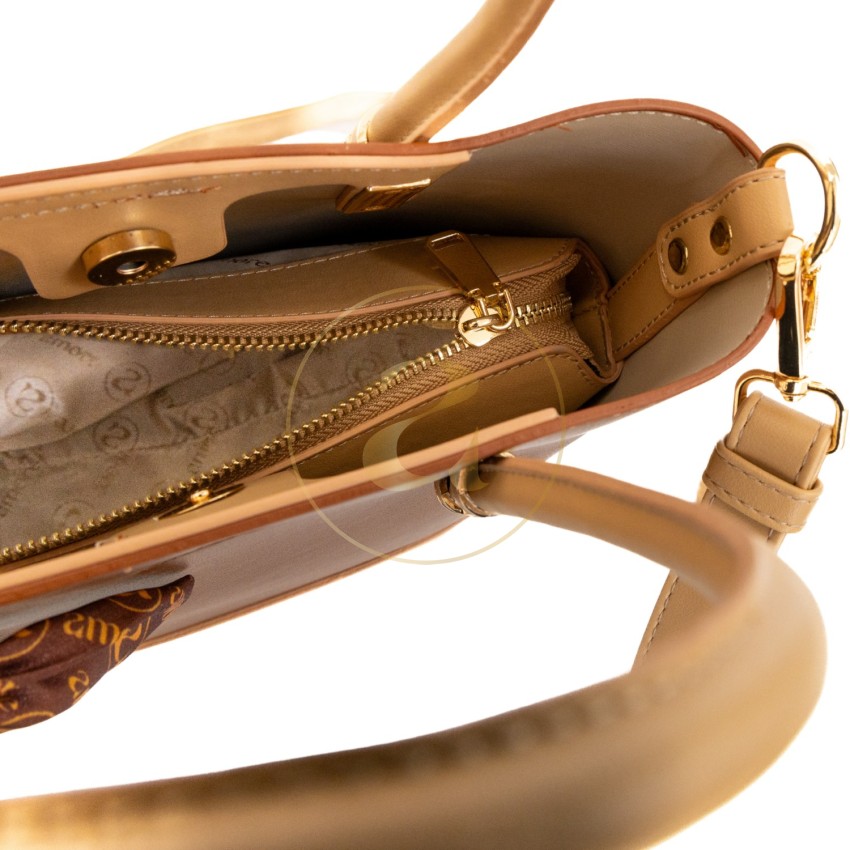 Класическа дамска чанта AMORE Eleonora - Tan