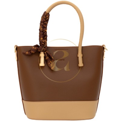 Класическа дамска чанта AMORE Eleonora - Tan