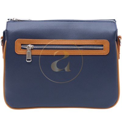 Ежедневна дамска чанта AMORE Ludovica - Blue & Tan