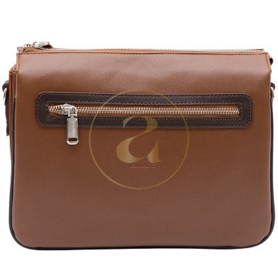 Ежедневна дамска чанта AMORE Ludovica - Tan & Dark Tan