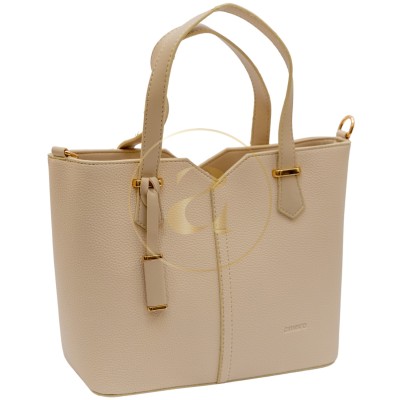 Класическа дамска чанта AMORE Aurora - Cream