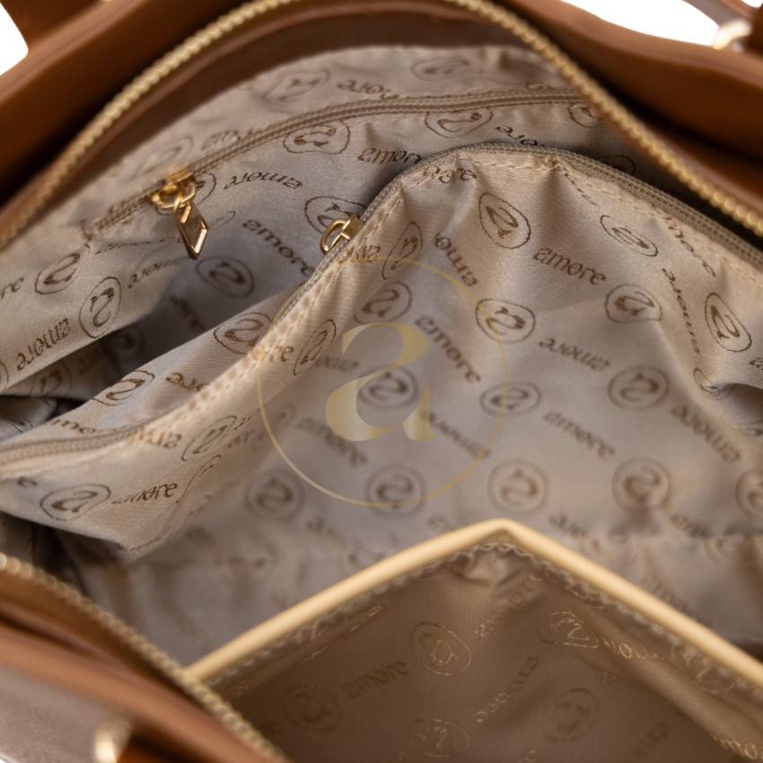 Класическа дамска чанта AMORE Aurora - Tan