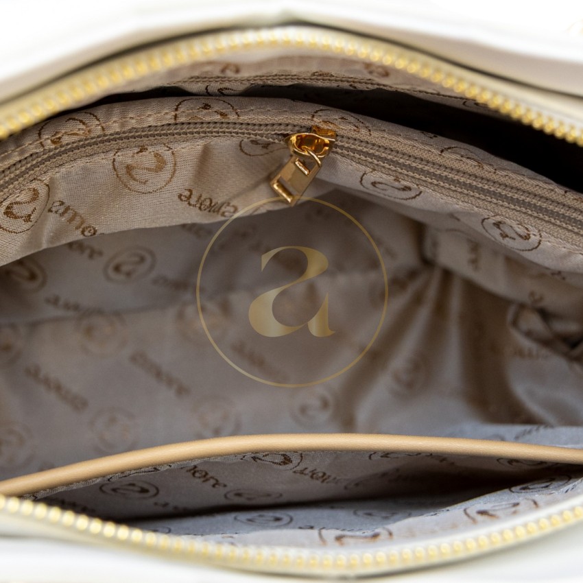 Класическа дамска чанта AMORE Aurora - White