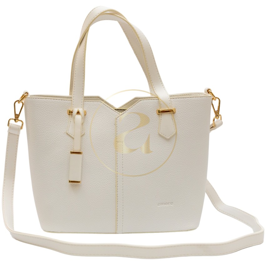 Класическа дамска чанта AMORE Aurora - White