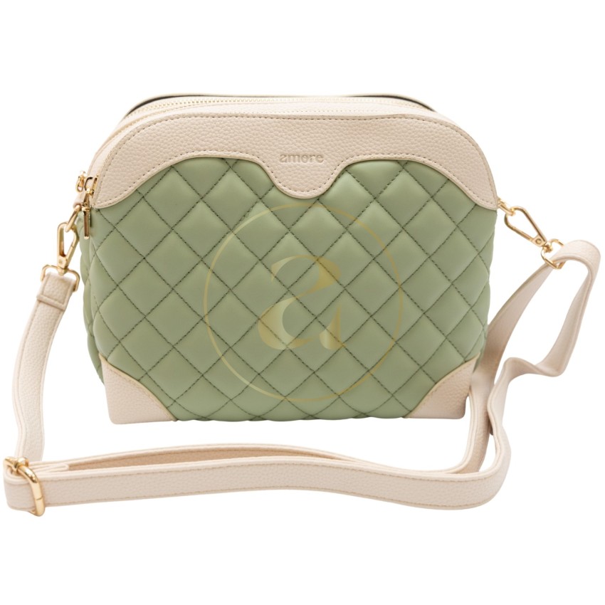 Класическа дамска чанта AMORE Gabriella - Green