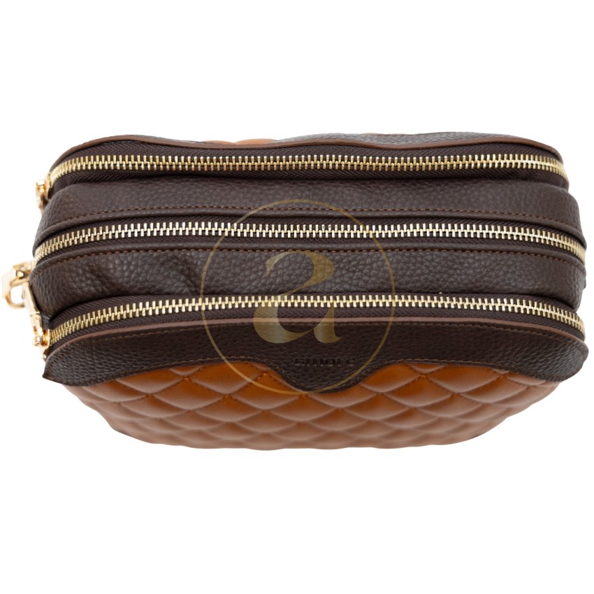 Класическа дамска чанта AMORE Gabriella - Tan