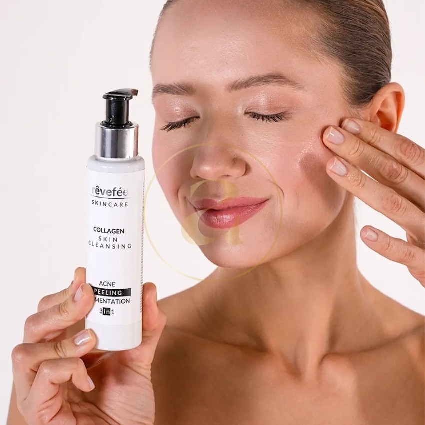 Почистващ продукт за лице с Колаген 125 мл - Акне, Пилинг и Пигментация 3в1 Rêvefée