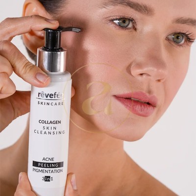 Почистващ продукт за лице с Колаген 125 мл - Акне, Пилинг и Пигментация 3в1 Rêvefée
