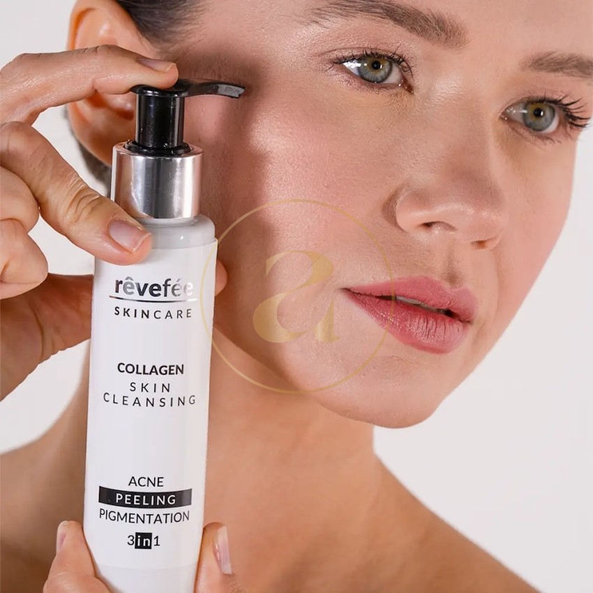 Почистващ продукт за лице с Колаген 125 мл - Акне, Пилинг и Пигментация 3в1 Rêvefée