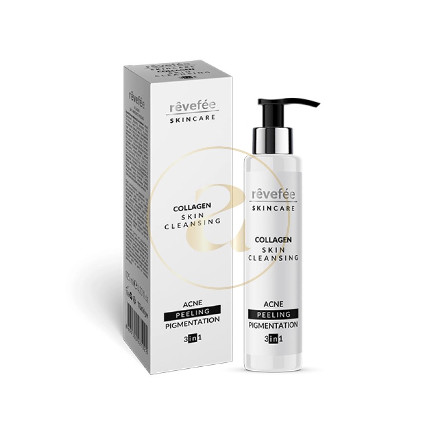 Почистващ продукт за лице с Колаген 125 мл - Акне, Пилинг и Пигментация 3в1 Rêvefée